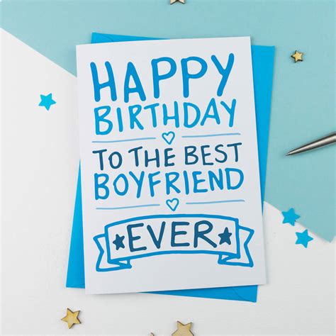 Happy Birthday Boyfriend Card By A is for Alphabet