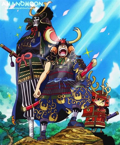 Samouraï Luffy, Chopper and Brook | Manga anime one piece, Anime, One piece chapter