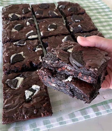 Gooey Homemade Oreo Brownies - Picky Palate - Brownies From Scratch!