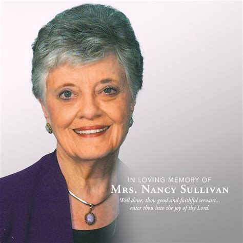 Nancy Sullivan, encourager, mentor, who dearly loved ministers’ wives ...