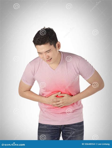 Asian Man Have Stomach Ache Stock Photo - Image of attractive, ache ...