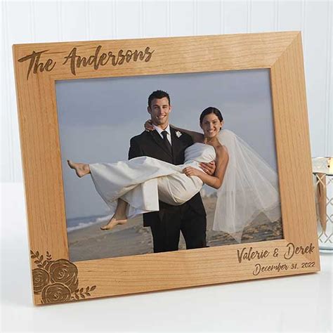 Personalized Wood Frame - Modern Chic Wedding - 8x10