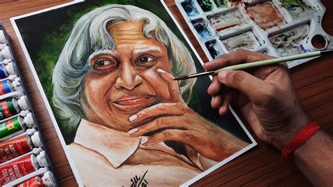 APJ Abdul Kalam painting with Watercolor , Watercolor After 5 Months ...