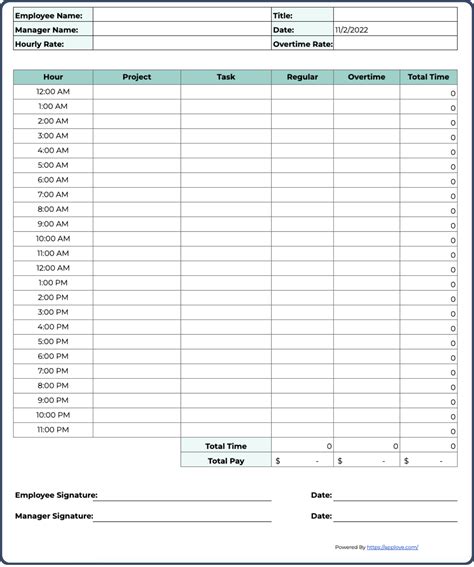 5 Excel Templates for Time Tracking - Free Download