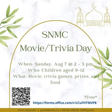 SNMC Movie/Trivia Day - SNMC Newsletter