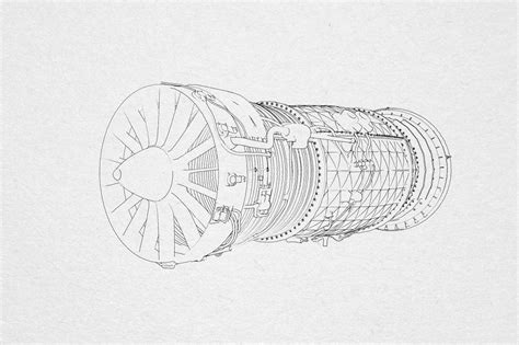 Jet Engine Sketch at PaintingValley.com | Explore collection of Jet ...