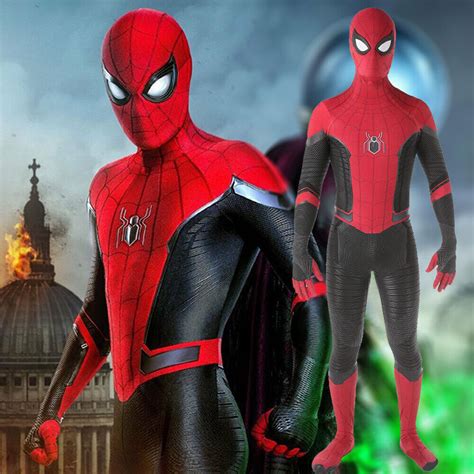 Spider-Man Far From Home Jumpsuit Spiderman Suit Cosplay Costume Halloween Party | eBay