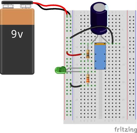 Blinking LED Circuit with Schematics and Explanation