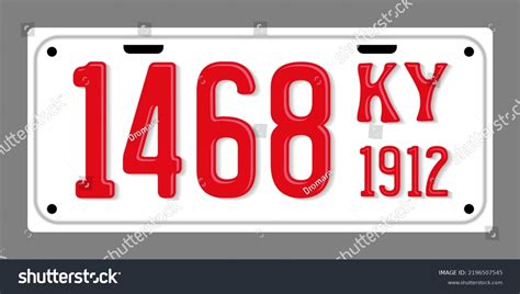 Kentucky State Vector Retro License Plate Stock Vector (Royalty Free ...