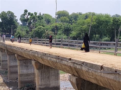 Railing of bridge over Bhadravati river broken in Karauli | पास में ...