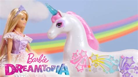 @Barbie | Barbie Dreamtopia Dolls Reveal the Brush ‘n Sparkle Unicorn - YouTube