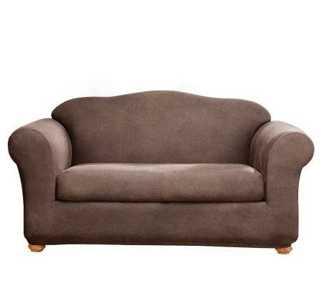 Sure Fit Stretch Faux-Leather Two-Piece Sofa Slipcover - H174484 — QVC.com