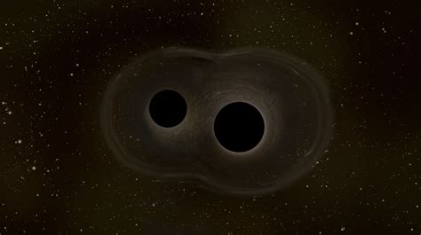 ESA - Two merging black holes