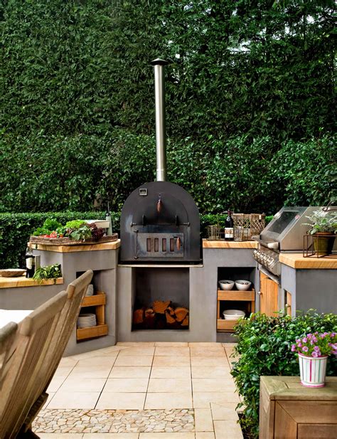 Pizza Oven Outdoor Kitchen Backyard Pizza Oven Modern Outdoor Kitchen ...