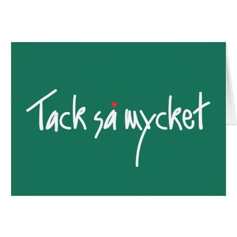 Tack sa mycket card | Zazzle