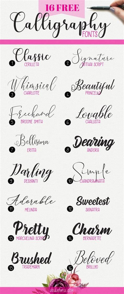 Top 16 free calligraphy fonts (& hand lettering) in 2020