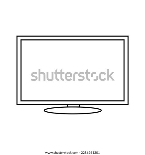 Lcd Tv Monitor Outline Flat Vector Stock Vector (Royalty Free) 2286261201 | Shutterstock