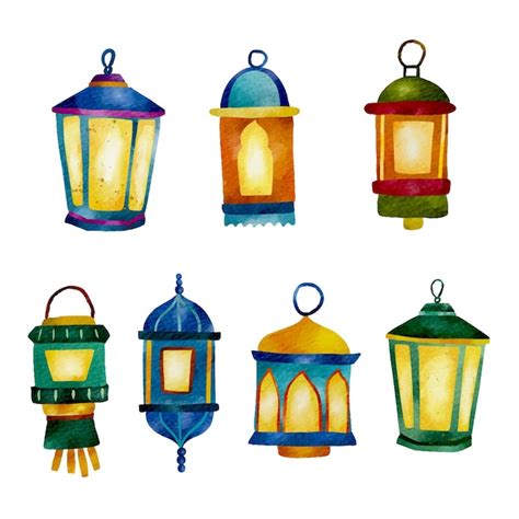 Premium Vector | Watercolor Ramadan Lantern Illustration