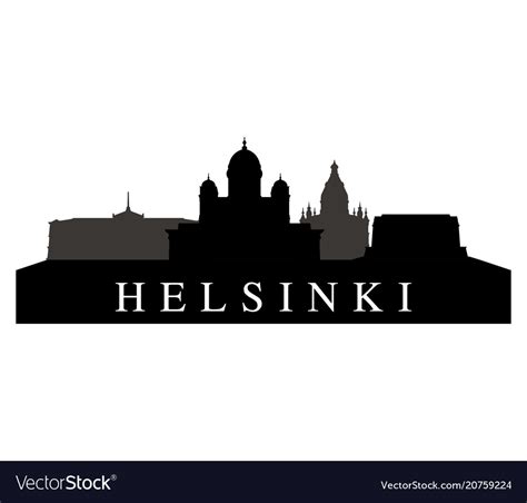 Helsinki skyline Royalty Free Vector Image - VectorStock