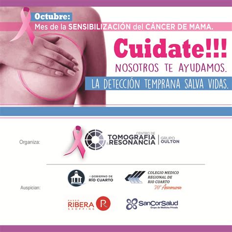 Octubre: mes de la SENSIBILIZACIÓN del CÁNCER DE MAMA - Colegio Médico ...