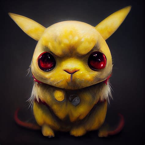 prompthunt: an evil pikachu, hyper realistic, high detail,