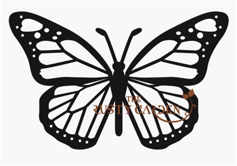 Monarch Butterfly Tattoo Black And White, HD Png Download - kindpng