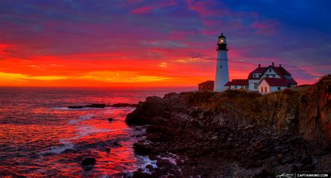 Portland Head Light Panorama at Cape Elizabeth Maine | HDR Photography ...