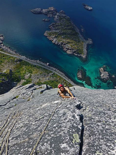 Another classic route on Presten. Lofoten Islands.