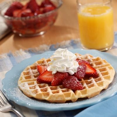 Waffles with Fresh Strawberries | Ready Set Eat