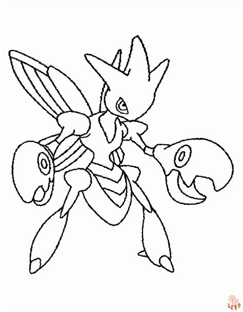 Scizor Coloring Pages - Free Pokemon Coloring Pages Printables