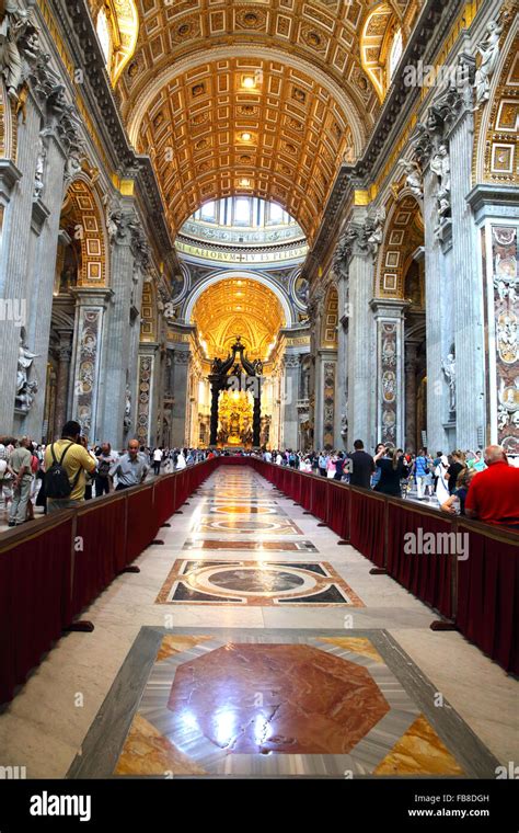 The interior of Saint Peter's Cathedral in the Vatican Stock Photo - Alamy