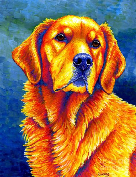 ️Colorful Golden Retriever Painting Free Download| Goodimg.co