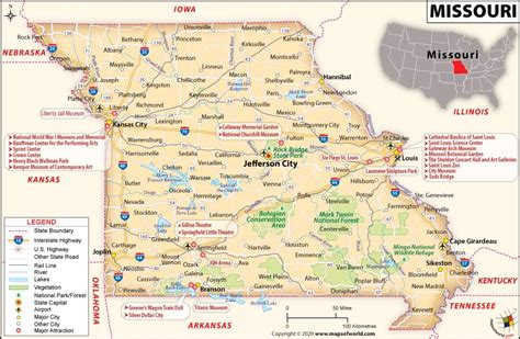 Map of Missouri, Missouri Map, Maps of Cities and Counties in Missouri ...