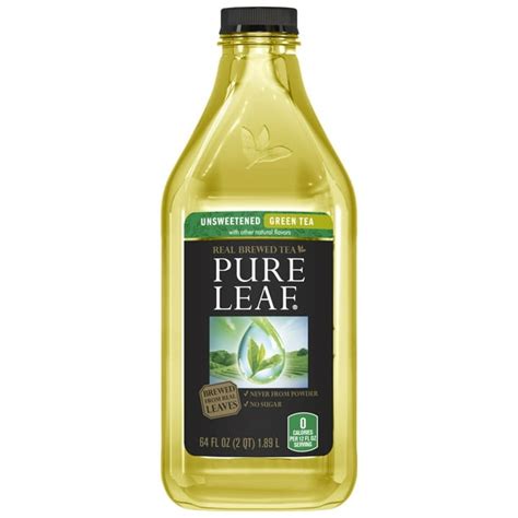 Pure Leaf Unsweetened Green Iced Tea, 64 Fl. Oz. - Walmart.com - Walmart.com