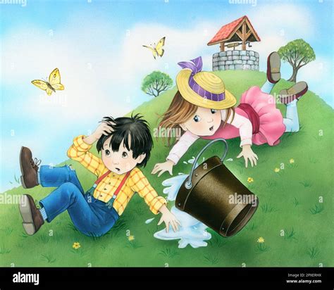 Nursery Rhymes-Jack and Jill went up the hill Stock Photo - Alamy