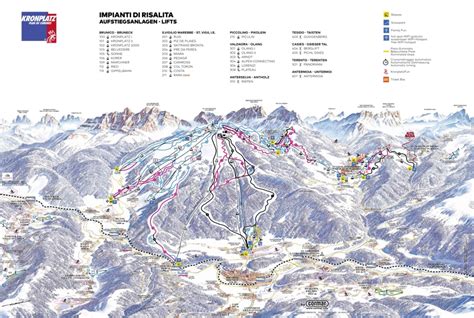 San Martino in Badia piste map | chalet rentals in San Martino in Badia | holiday homes for rent ...