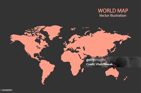 World Map Continents Vector Illustration High-Res Vector Graphic ...