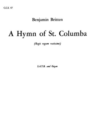 A Hymn to St. Columba Sheet Music by Benjamin Britten | nkoda