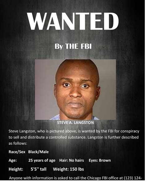 Fbi Most Wanted Template Free - Printable Templates