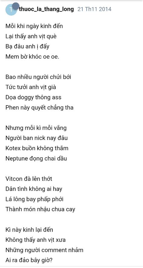 Xin đừng bắt nạt tác giả bài thơ ‘Bắt nạt’ | Page 3 | VOZ