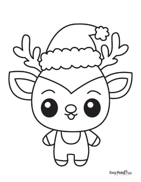 Printable Reindeer Coloring Pages - Many Freebies - Easy Peasy and Fun