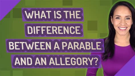 What is the difference between a parable and an allegory? - YouTube