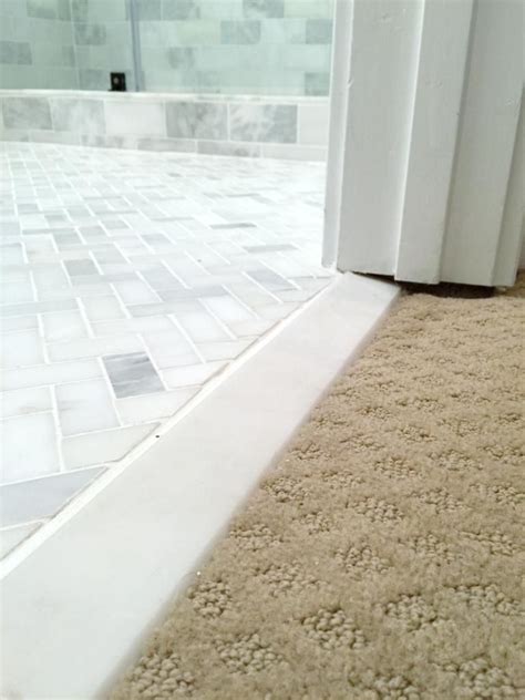 How to Hone Marble Tile - Bower Power | Carpet to tile transition, Honed marble tiles, Marble ...