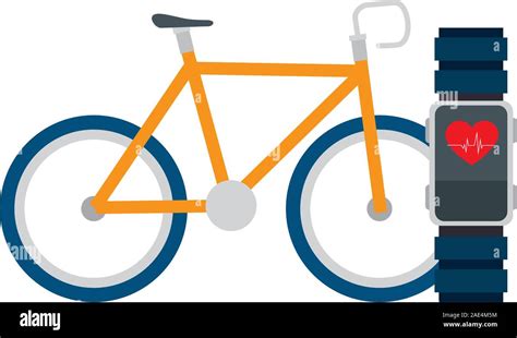 Isolated bike and watch vector design Stock Vector Image & Art - Alamy