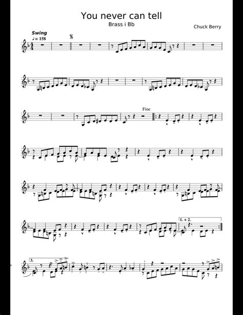 You never can tell sheet music for Piano download free in PDF or MIDI