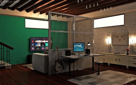 Pratyush Bhadola work: Basement Office Setup