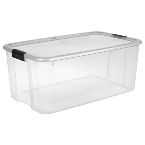 clear plastic storage bins