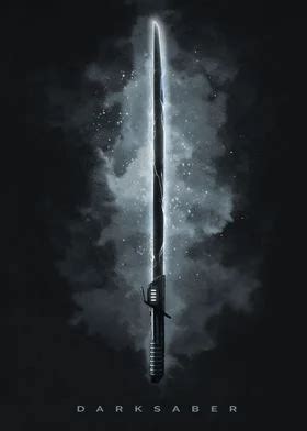 'Darksaber' Poster by Star Wars | Displate in 2021 | Star wars background, Star wars art, Star ...