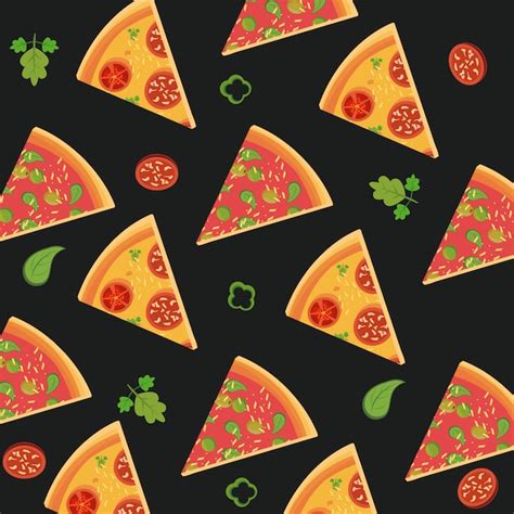 Pizza slices background | Premium Vector