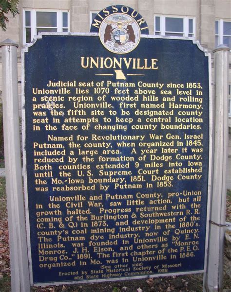 Unionville Marker (Unionville, Missouri) | Missouri, County seat ...